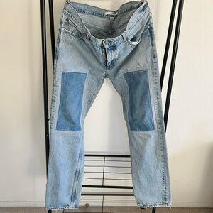 Calvin Klein Jeans Straight Cropped
Denim Jeans Light Wash Patch
Detail 38x32